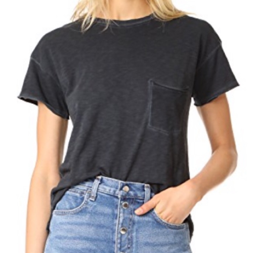 Rag and Bone Grape Vintage Crew w Pocket